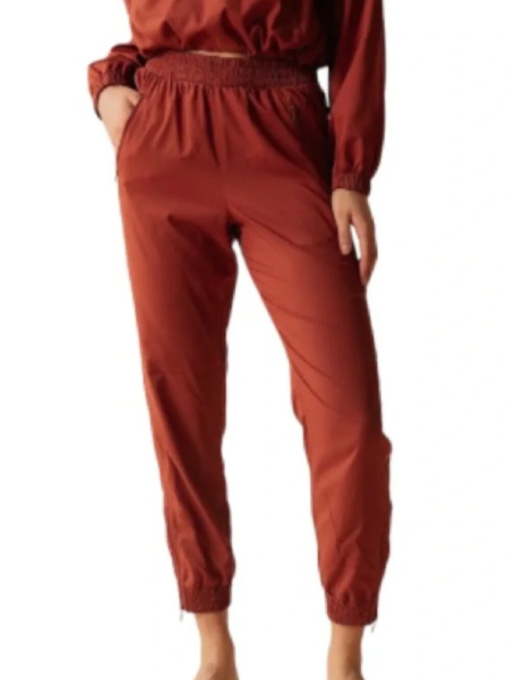 NWT Girlfriend Collective Summit Track Pants Brown Size Medium